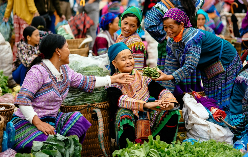 hill tribe markets in North Vietnam