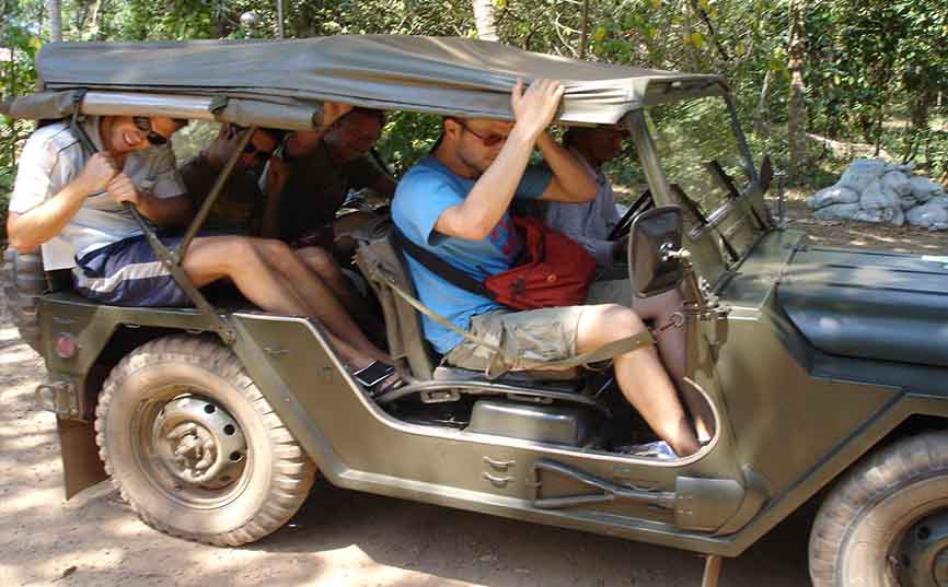 travel Phu Quoc off beaten roads with jeep cars